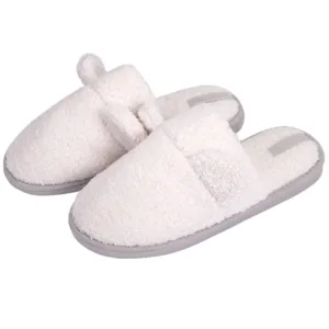 Капці  6098 домашні жін HS хутряні TEDDY білі р.36/37