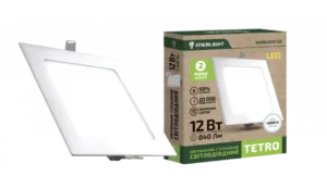 Cвітильник ENERLIGHT LED стельовий "TETRO" 12Вт 4000К (840lm)