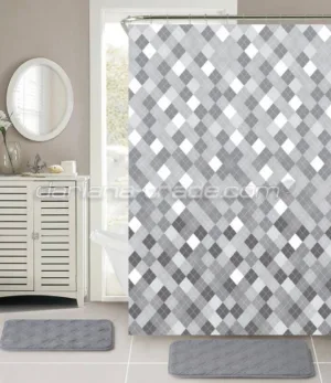 Шторка (фіранка) д/душу з поліестеру 180*180 см, 12 кілець  XRQ-RP-273 1000007234