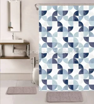 Шторка (фіранка) д/душу з поліестеру 180*180 см, 12 кілець  XRQ-RP-649 1000007246