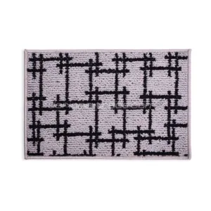 Килимок д/підлоги тафтинговий MINI 40*60см полоса св.сірий/чорна 1000007893
