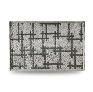 Килимок д/підлоги тафтинговий MINI 40*60см полоса сірий/св. сіра 1000007894