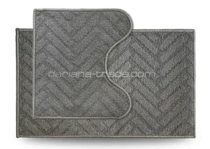 НБ килимів д/ванних кімнат поліпроп. LITTLE 44*70+44*40 з вирізом сірий 1000007899