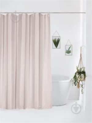 Шторка (фіранка) д/душу з поліестеру 180*180 см, ЖАКАРД 12 кілець  XRQ-JC-663 1000007256